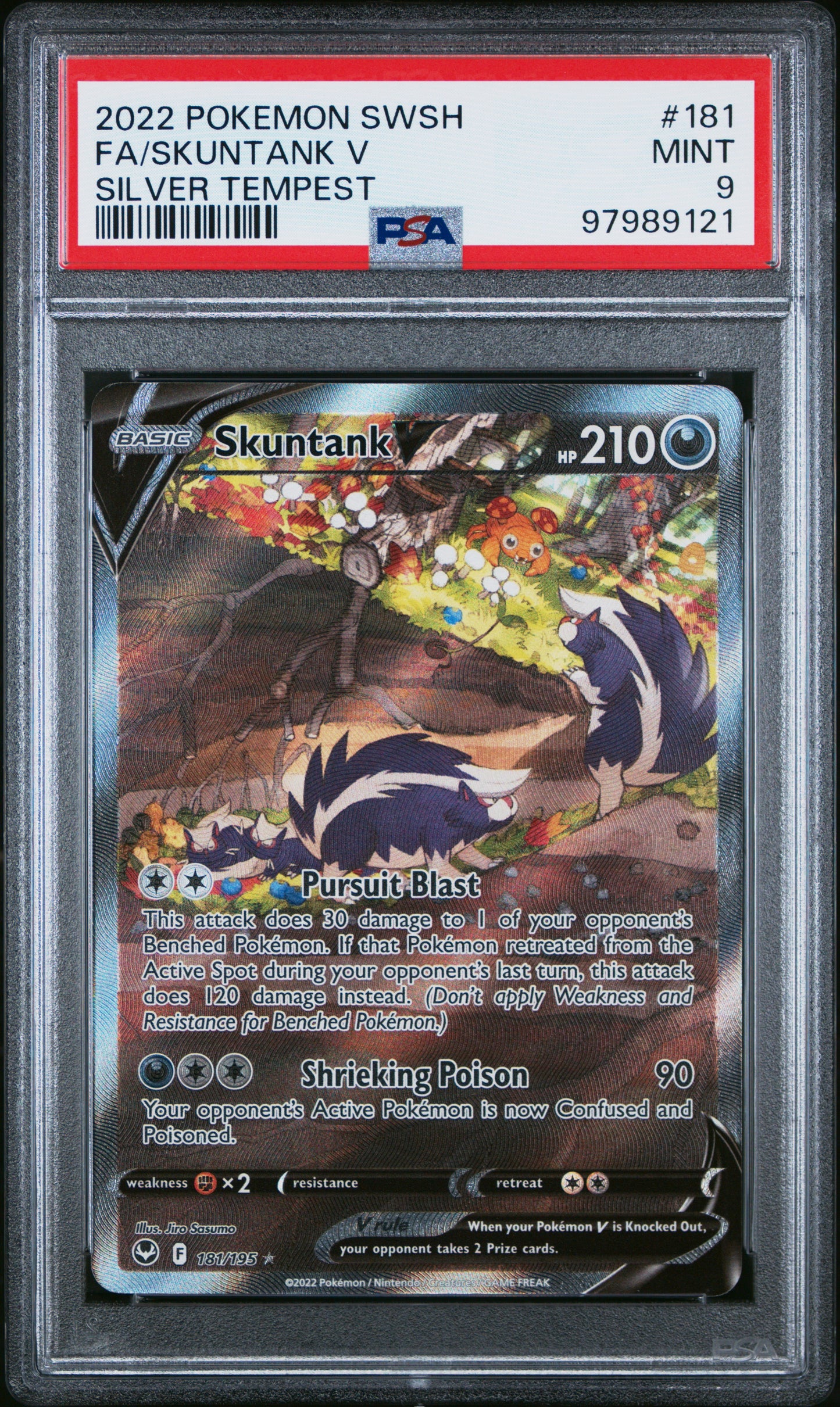 PSA9 Skuntank V Full Art (SWSH12 - 181/195)