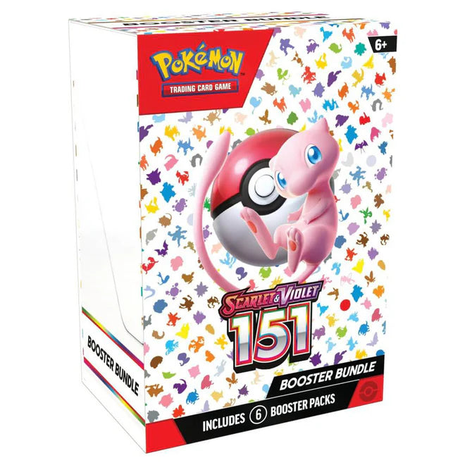 Pokémon trading card game booster bundle box 'Scarlet & Violet 151' with colorful design and Pokéball logo.