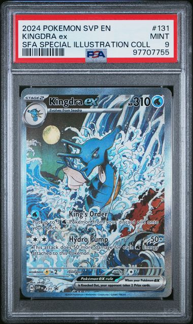 2024 POKEMON SVP EN-SV BLACK STAR PROMO #131 KINGDRA ex SFA SPECIAL ILLUSTRATION COLL PSA9
