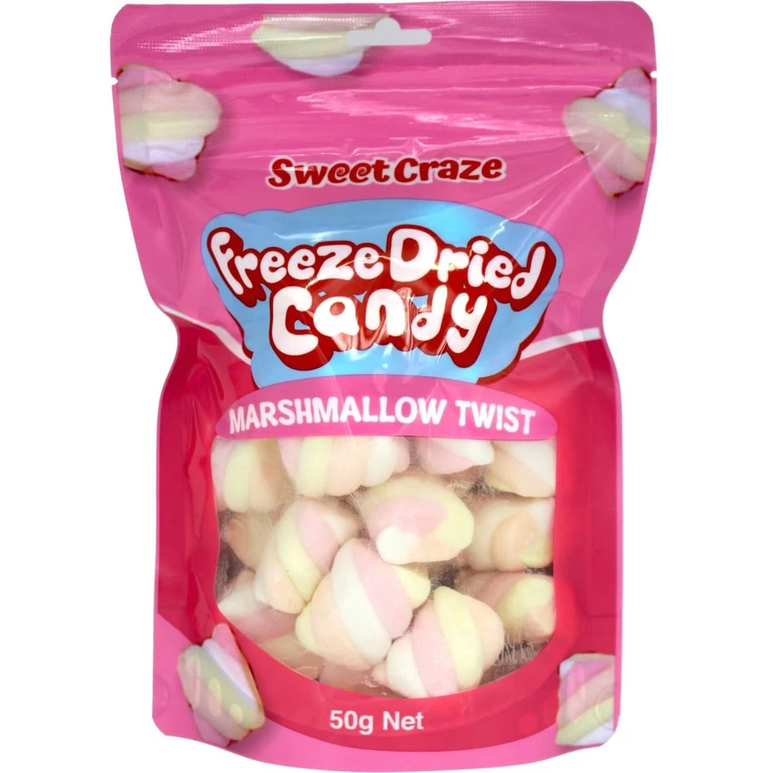 SweetCraze Freeze Dried Marshmallow Twist 50g (China)