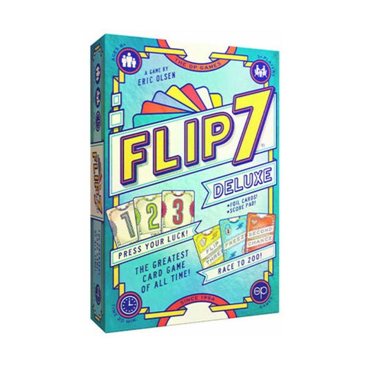 Flip 7 card game box on white background
