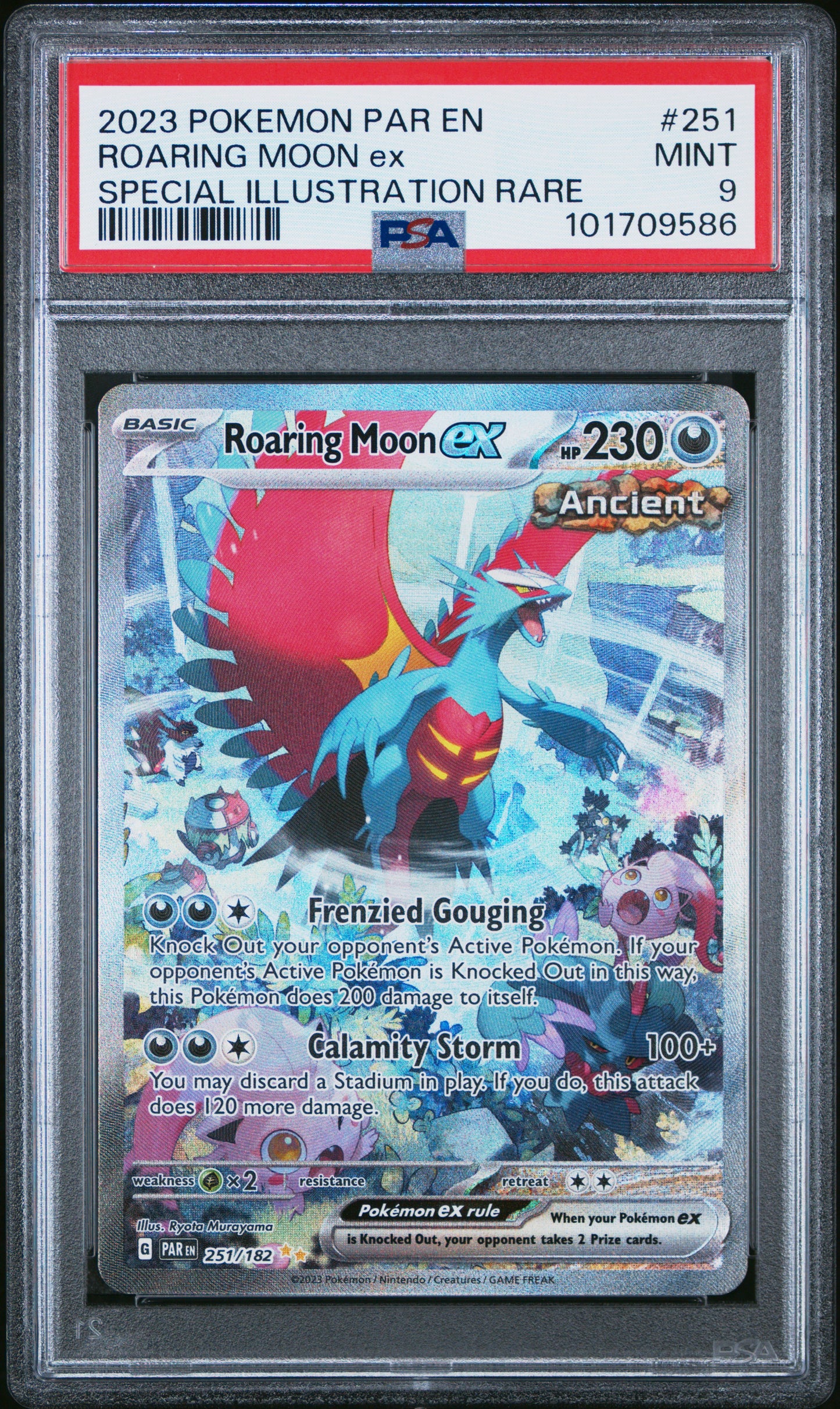 PSA9 Roaring Moon ex Special Illustration Rare (PAR - 251/182)