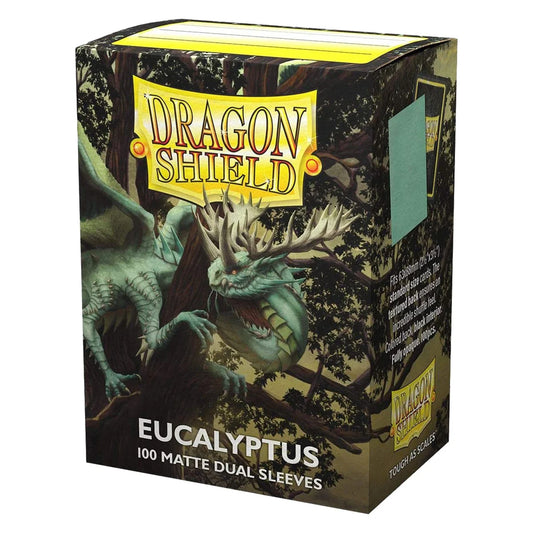 Dragon Shield Eucalyptus packaging with a dragon illustration on a white background