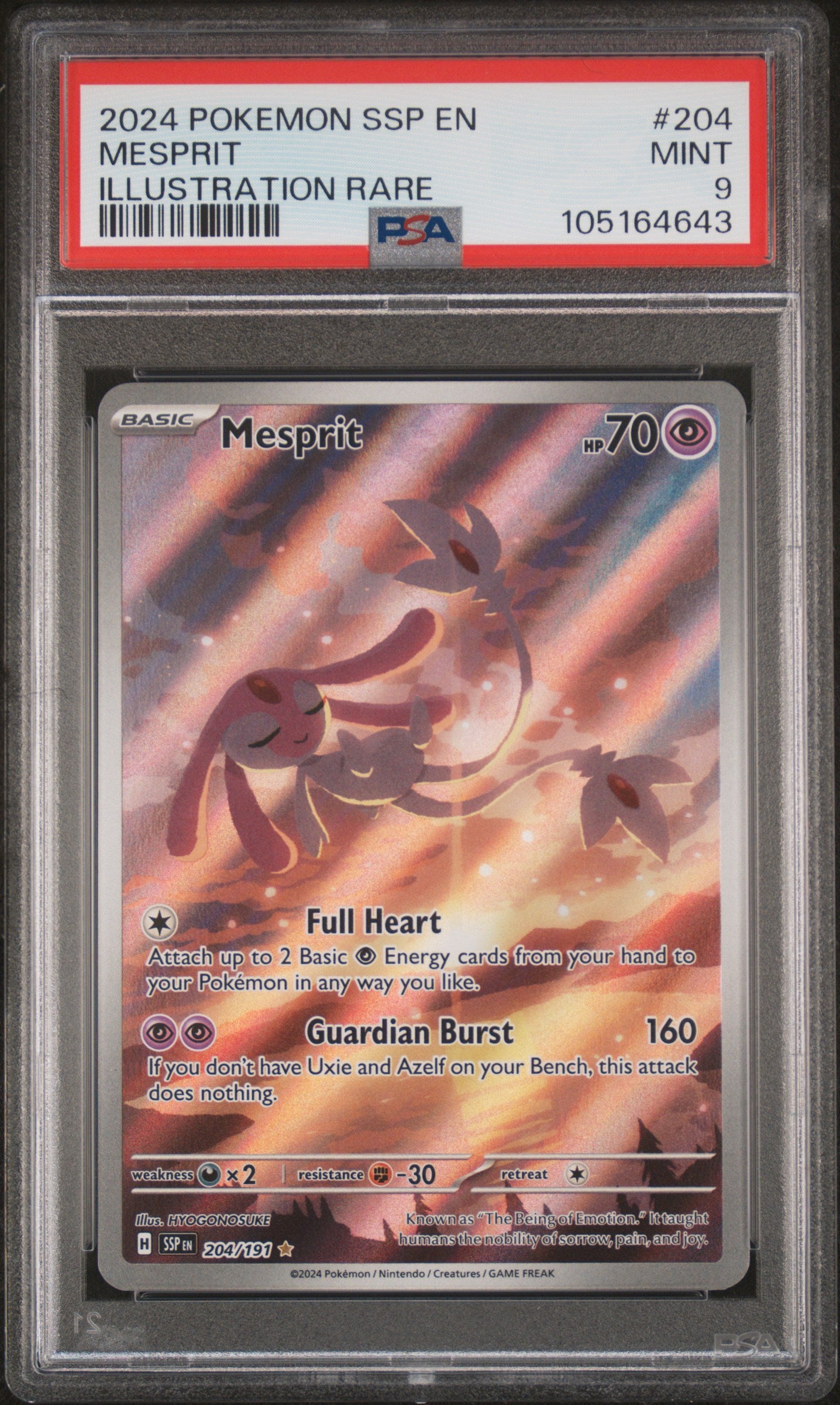 PSA9 Mesprit Illustration Rare (SSP - 204/191)
