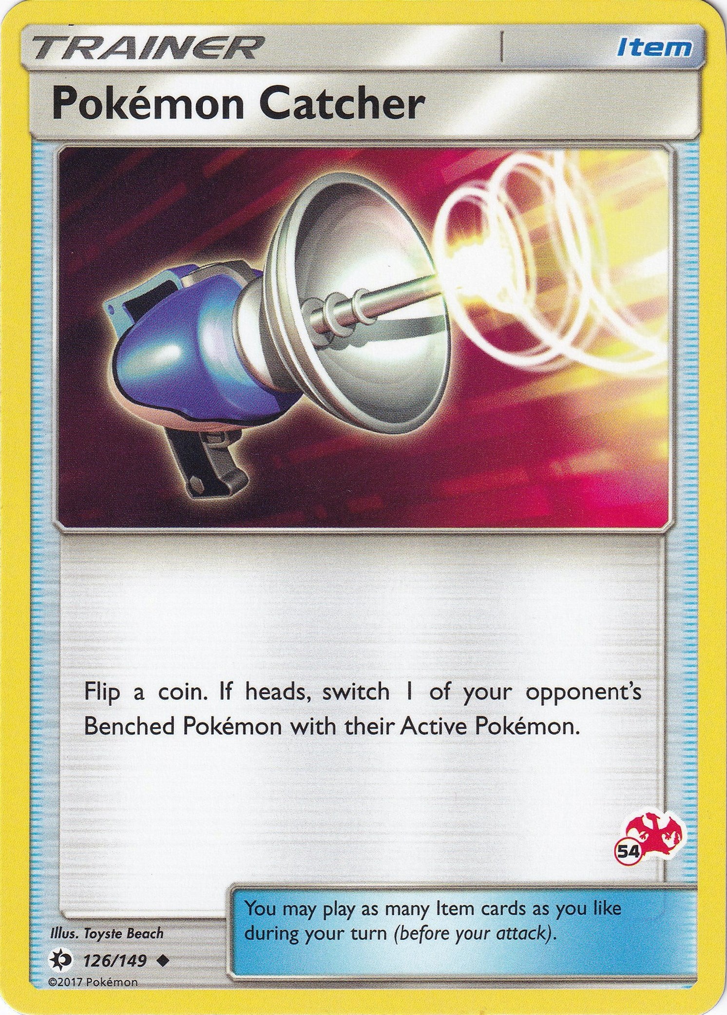 Pokemon Catcher - 126/149 (#54 Charizard Stamped)