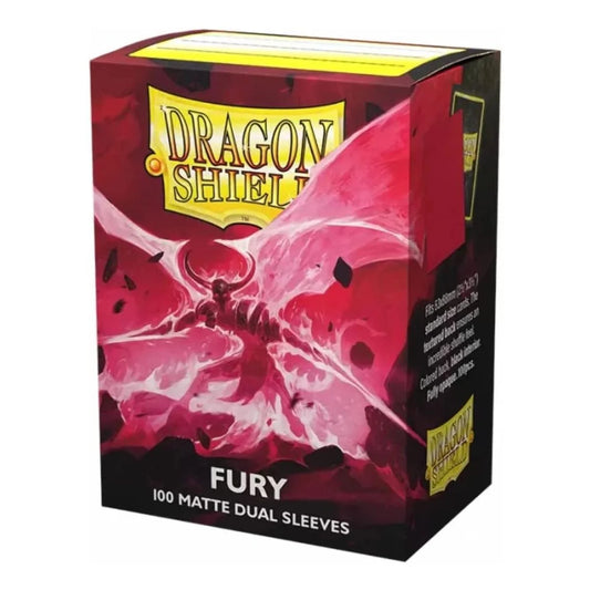 Dragon Shield Fury packaging with red and black design