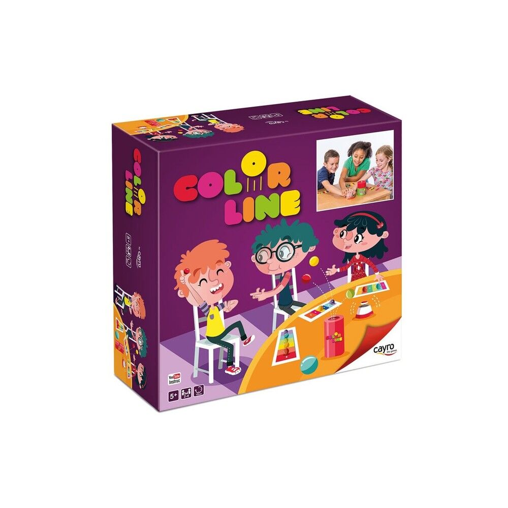Board game box titled 'Color Line' with colorful design and children playing on the cover.