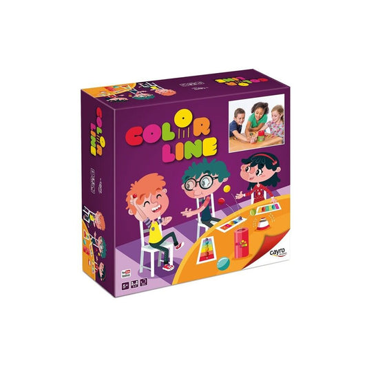 Board game box titled 'Color Line' with colorful design and children playing on the cover.