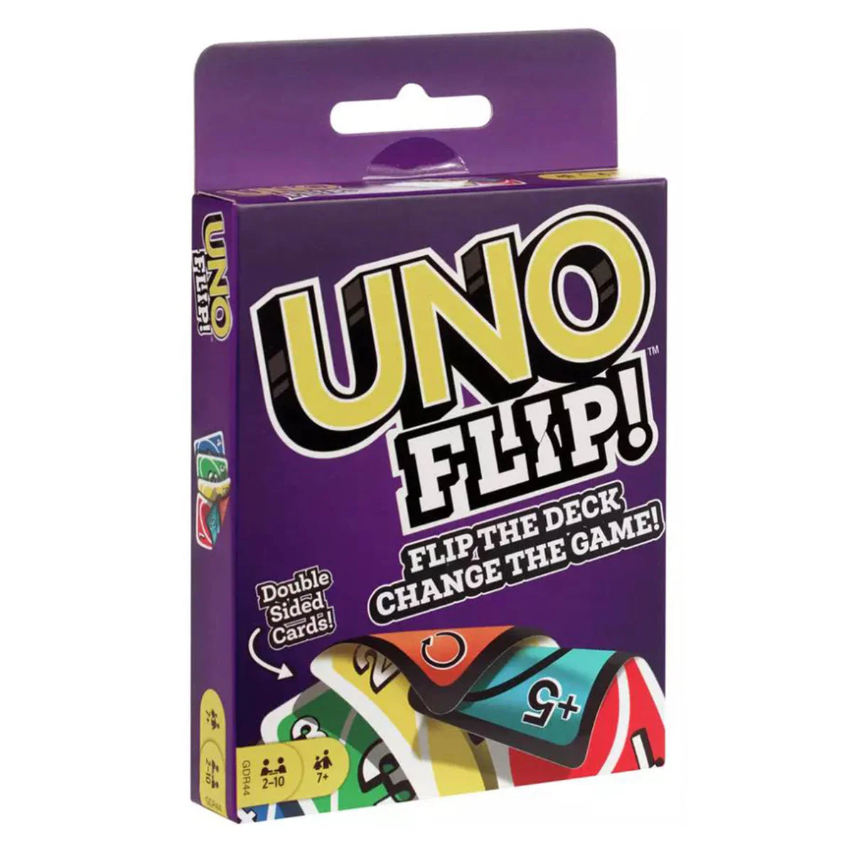 UNO Flip! card game packaging on a white background