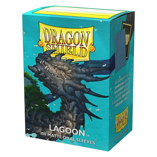 Dragon Shield Lagoon packaging with a dragon design on a blue background
