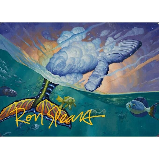 Dreamtide Whale Art Card (Gold-Stamped Signature)