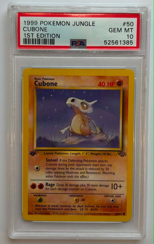PSA10 Cubone 1st Edition (JU - 50/64)