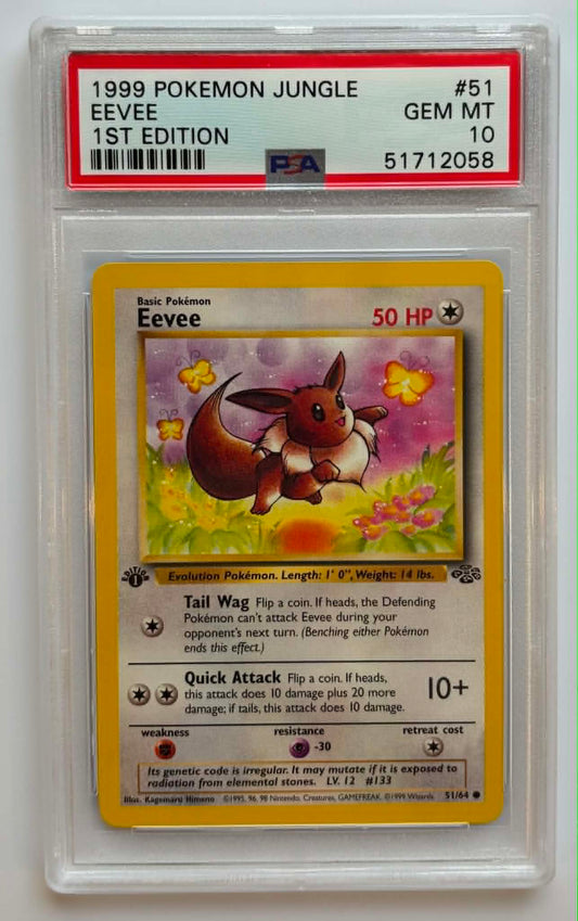 PSA10 Eevee 1st Edition (JU - 51/64)