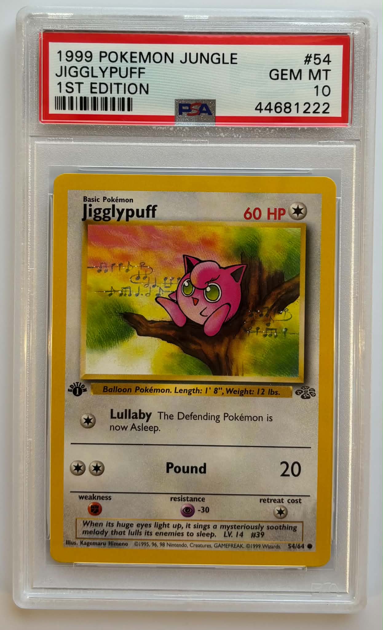 PSA10 Jigglypuff 1st Edition (JU - 54/64)