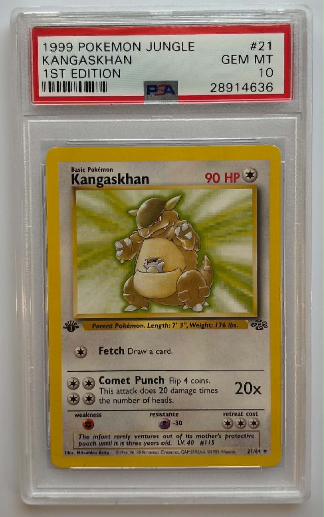 PSA10 Kangaskhan 1st Edition (JU - 21/64)