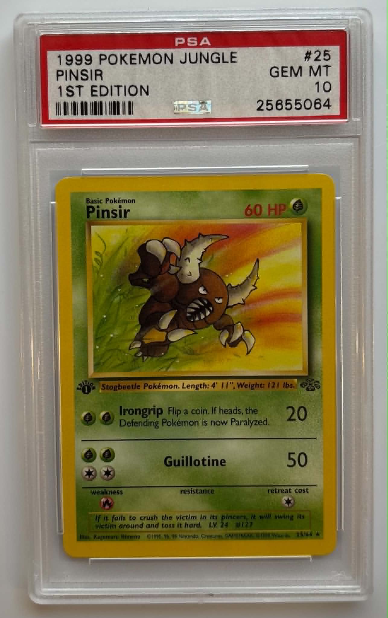 PSA10 Pinsir 1st Edition (JU - 25/64)