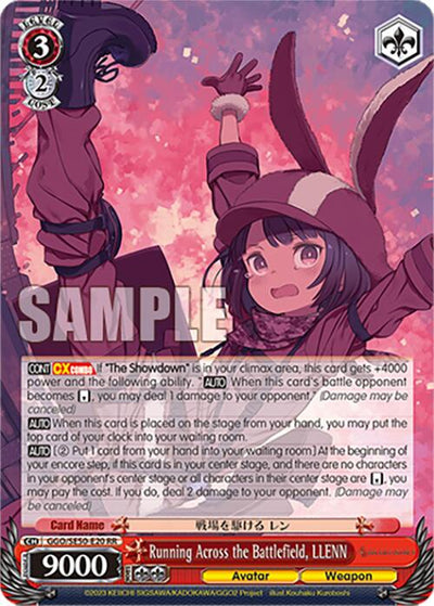 Running Across the Battlefield, LLENN