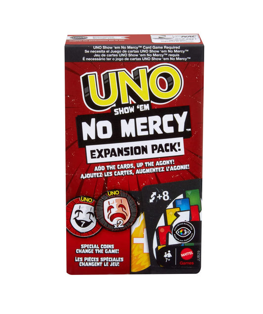 UNO Show 'Em No Mercy Expansion Pack packaging on a white background