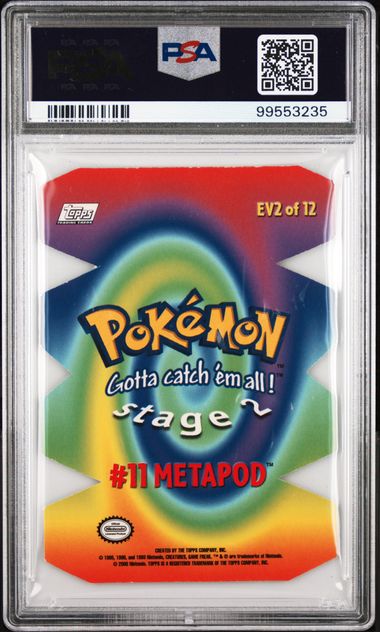 PSA7 Topps Metapod TV Animation D/C Embossed (EV2)