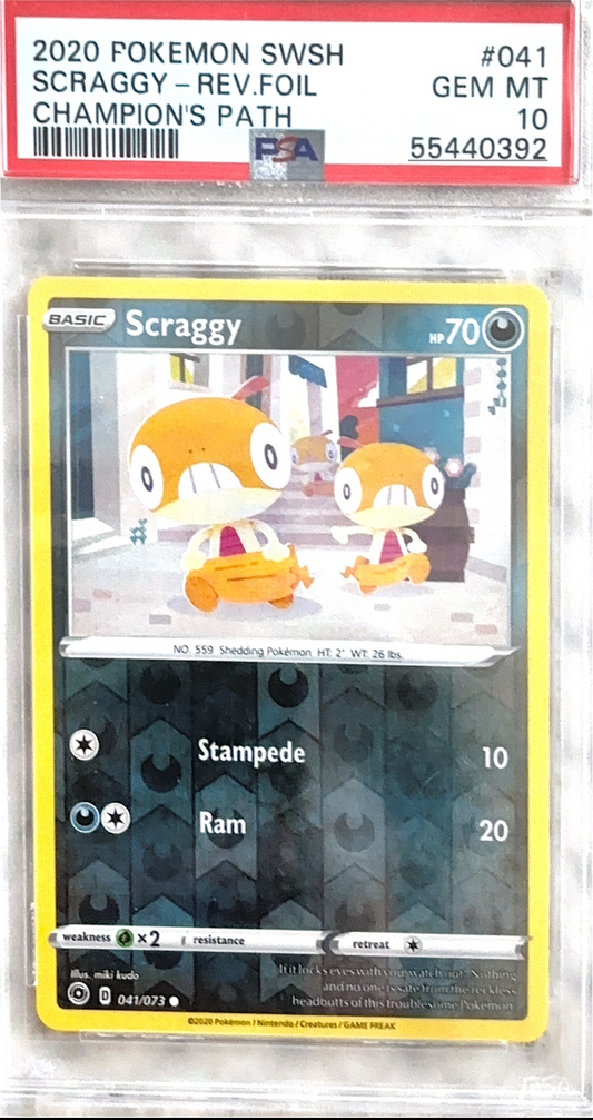 PSA10 Scraggy Reverse Foil [CPA - 041/073]