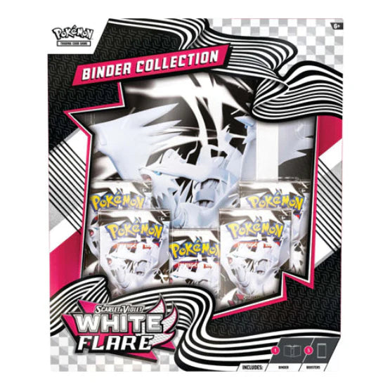 Pokémon White Flare binder collection packaging with multiple packs.