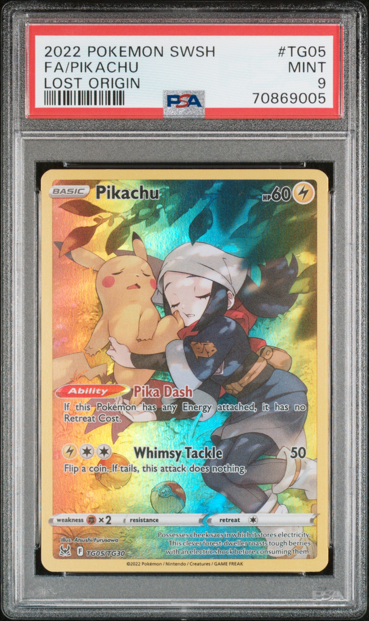 PSA9 Pikachu Full Art (SWSH11 - TG05/TG30)