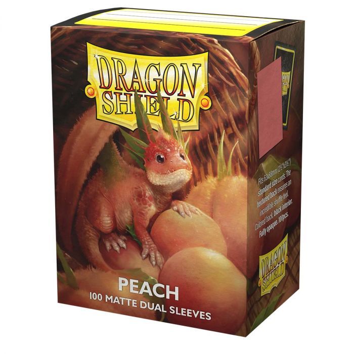 Dragon Shield Standard 100ct Dual Matte Peach Sleeves 63x88mm