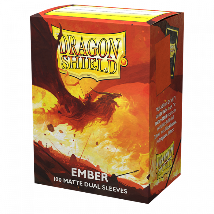 Dragon Shield Standard 100ct Dual Matte Ember Orange Sleeves 63x88mm
