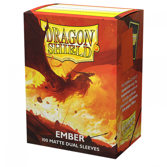 Dragon Shield Standard 100ct Dual Matte Ember Orange Sleeves 63x88mm