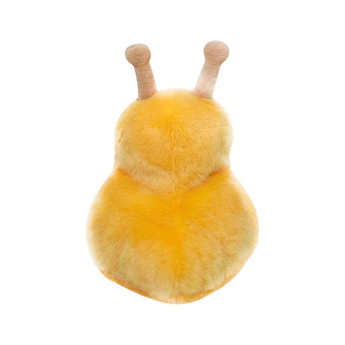 The Twice as Sweet Palm Pal Emily Banana Slug is a soft, yellow plush toy shaped like a slug with two short antennae and no visible face, shown on a white background.