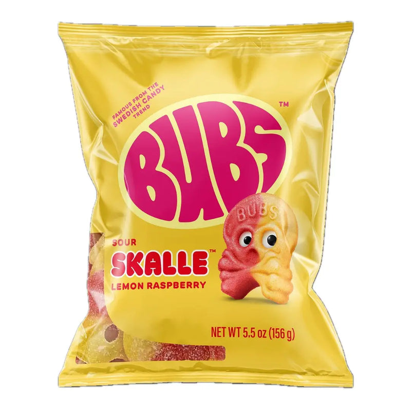 Bubs Sour Skalle Lemon Raspberry Gummies 156g (Sweden)