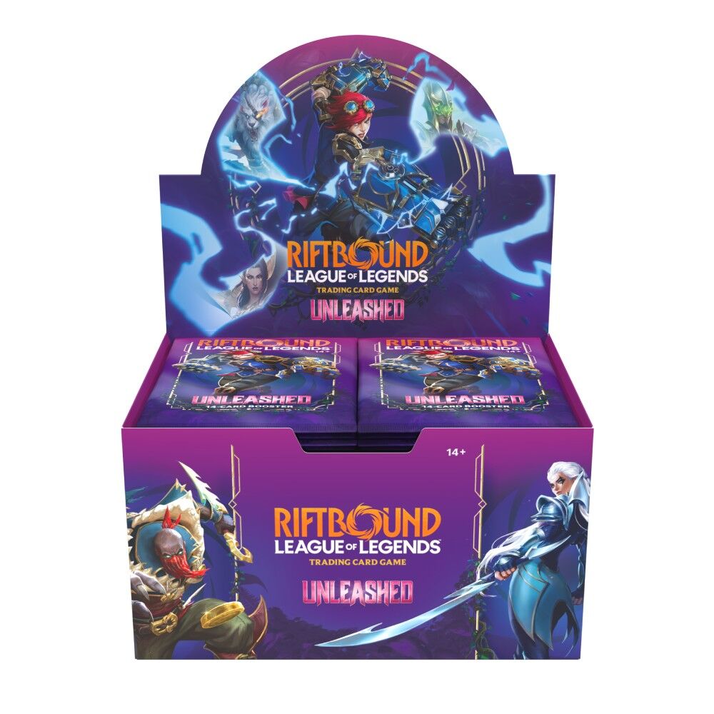 Riftbound League of Legends Unleashed booster box on white background