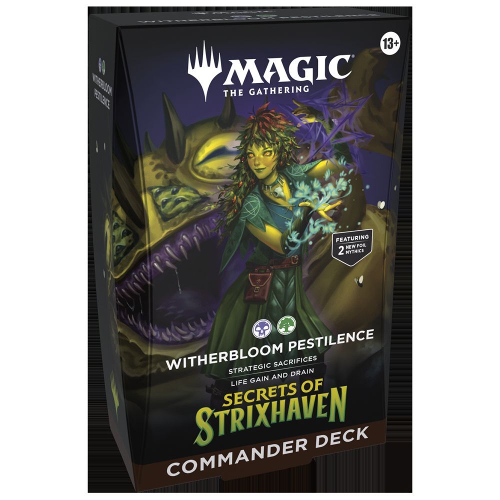 Witherbloom Pestilence Magic the Gathering Secrets of Strixhaven Commander Deck front view