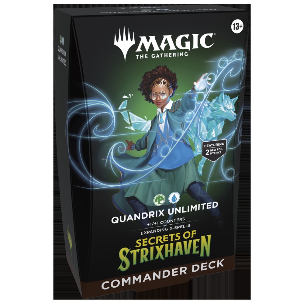 Quandrix Unlimited Magic the Gathering Secrets of Strixhaven Commander Deck front view
