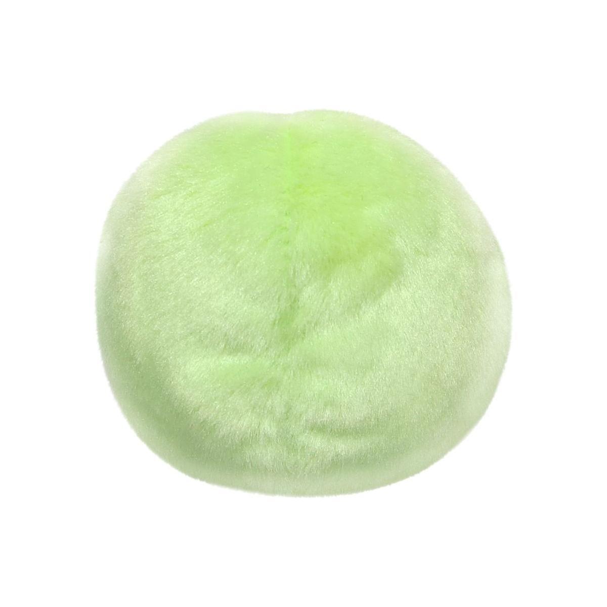 The Twice as Sweet Palm Pal Steve Pickleball is a round, light green, fuzzy plush toy with a soft texture—perfect as a pickleball plush—shown against a white background.
