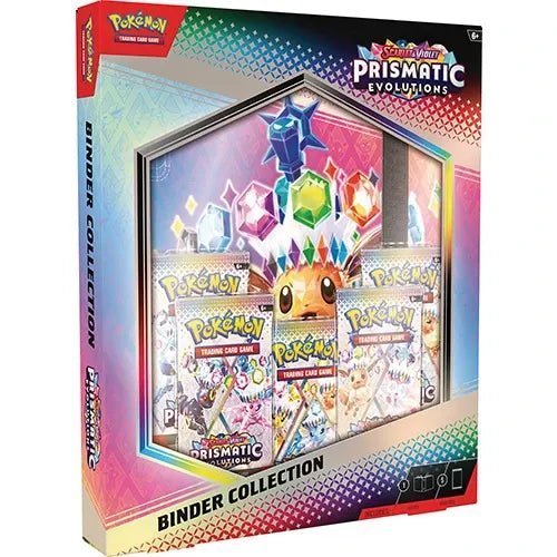 Pokémon Scarlet & Violet Prismatic Evolutions trading card game binder collection packaging front view