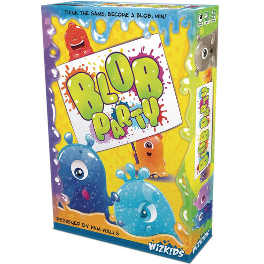 Colorful packaging of 'Blob Party' board game by Wizkids